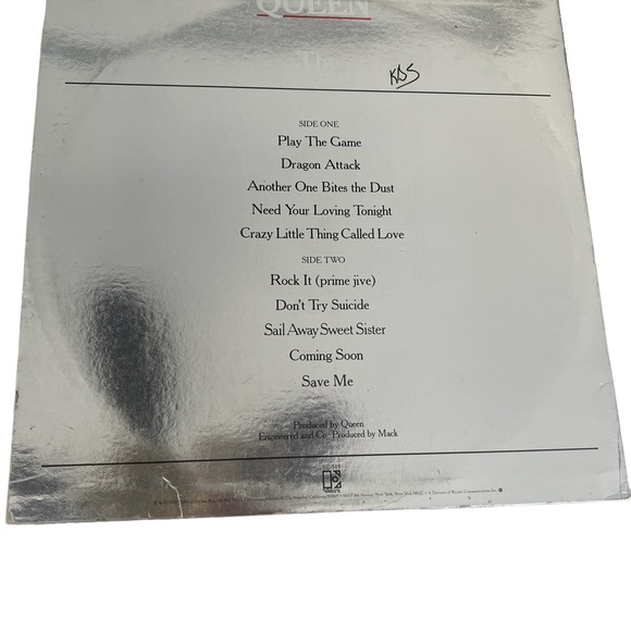 RARE ROCK MUSIC RECORD ALBUM~ QUEEN ~ORIGINAL VINTAGE VINYL LP WHITE LABEL 1980 - Picture 2 of 9